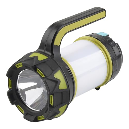 Proyector de lámpara de antorcha potente potente recargable: punto LED de alto rango con mango, ideal para acampar, senderismo, emergencias, caza, iluminación al aire libre y duradera, batería larga