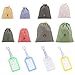 Set di 8 Borse Organizer da Viaggio Buste Per Indumenti SacchettiI Mpermeabili Per Vestiti Biancheria Intima Scarpe Cosmetico (3 Taglie) in 9 Colori mit 2 Etichette per Il Bagaglio in 2 Colori
