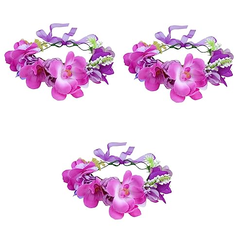 Angoily 3 Pcs Flower Headband Realistic Flowers Headdress for Bride Wedding Hair Accessory Party Hair Bands