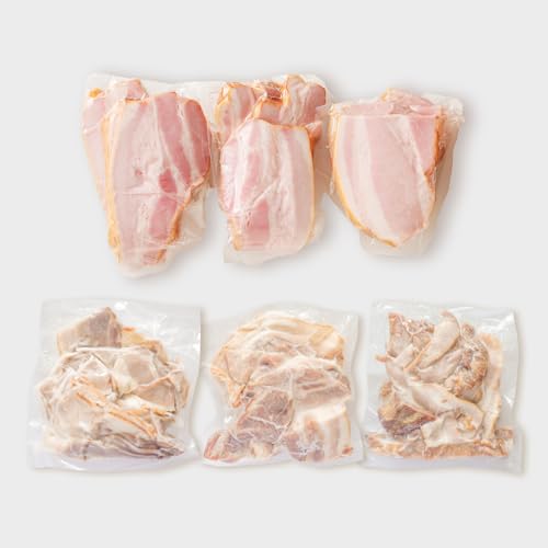 [薩摩ハム]どれがお好み?食べ比べセットB(訳あり切り落としベーコン・訳あり無塩せき乾塩ベーコン切り落とし)