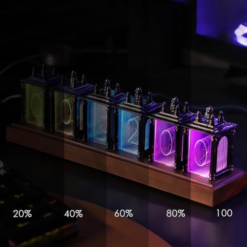 Reloj Nixie LED RGB con memoria de apagado inteligente para evitar desconfiguraciones 3