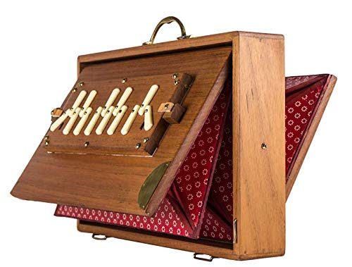FASHERATI M2 Low G Shruti Box, 13 Töne chromatische Skala, G2 bis G3 Serie, auf A440 Hz gestimmt, mit Tragetasche und Wartungsset