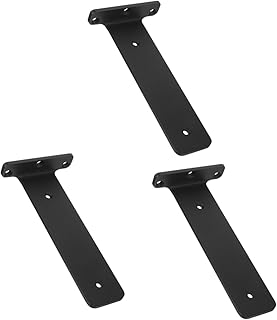 DOITOOL Book Shelf Brackets 3pcs Invisible Bracket Bookshelf Wall Shelf Brackets Metal Shleving Headboard Brackets Thick Shelf Industrial Shelf Bracket