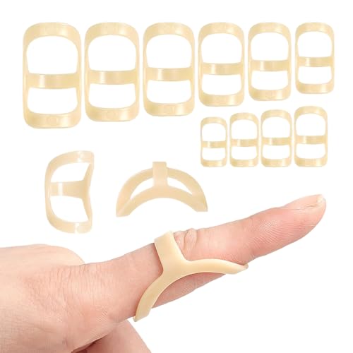 GNHG 10 Pcs Férula Dedo,Férula Para Dedo En Gatillo Cómoda,Férula Para Dedo En Gatillo,Soporte Para Pulgar Para Soporte y Protección De La Artritis,Dedo En Gatillo (10 Tamaños)