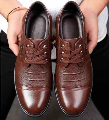 Men's Lace-Up Comfortable Fashion Modern Slip Resistant Low Top Arch Support Formal Oxford Patent Shoes2