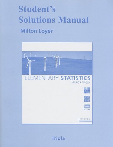 Student Solutions Manual for Elementary Statistics