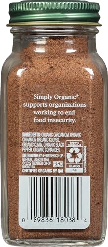 Image of Simply Organic Garam Masala, 3-Ounce Jar, Northern Indian Spice Blend, Richly Spicy But Not Hot, Kosher, Non ETO