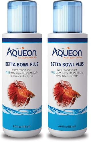 Image of Aqueon Betta Bowl Plus Water Conditioner Neutralizes Chlorine and Ammonia for Betta Fish Tanks - 4 Ounces (Pack of 2)