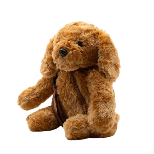 HUGGIE BAG (Brown Dog) - Fluffy Plush Crossbody Shoulder Purse with Strap | Handbag for Girls, Women, Kids | Gift for Valentines, Birthday | Adorable Soft Animal Bag for Travel & Everyday Use3