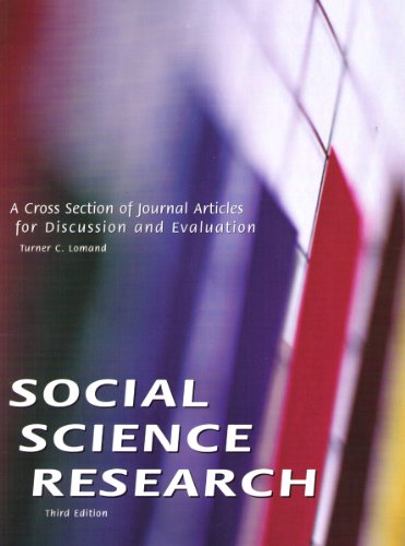 Social Science Research : A Cross Section of Jo... 1884585361 Book Cover
