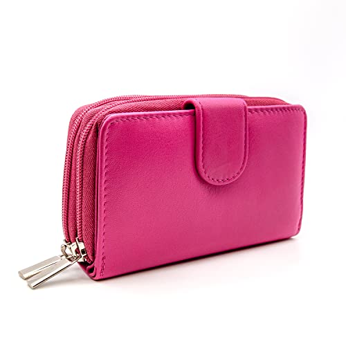 Petit porte-monnaie zippé en cuir véritable Cover