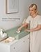 Blissful Diary Vegan Leather Baby Changing Pad with Waterproof & Wipe-Clean PU Cover, Standard Size Cozy Diaper Changing Pad for Dresser and Table, Light Green