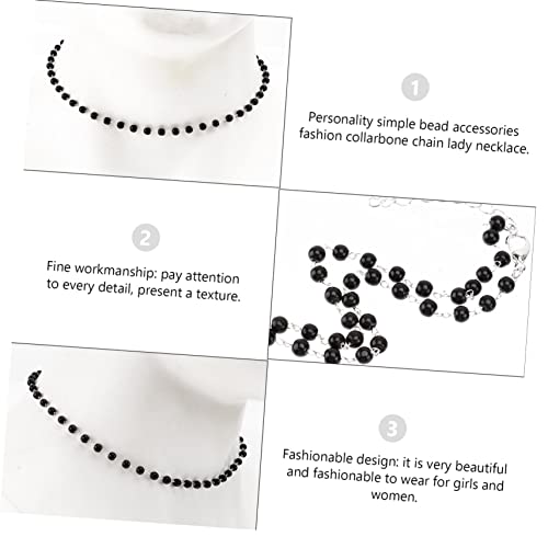 Suspension perles argentées chaîne fille accessoire collier de cou