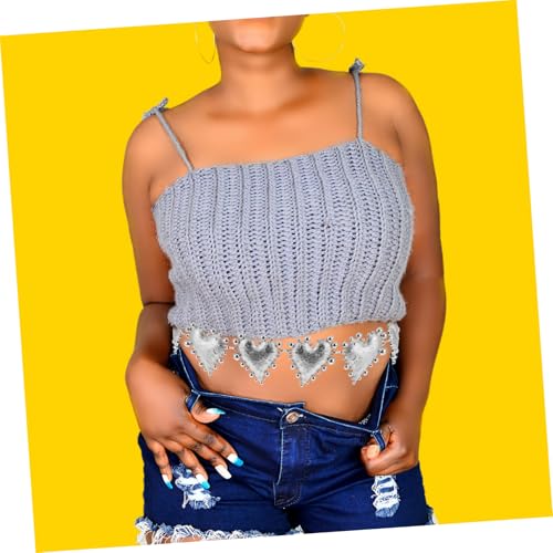 Elegant Women Waist Chain Belt Oversized Heart Design Body Jewelry for Parties Dates Fashionable Decorative Belt for Dresses and Outfits3