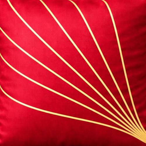 Image of LOFEY Dupion Silk Cushion Cover, 16 x 16 Inch (40 x 40 cm), Decorative Sofa Pillow Cover, Zipper Closure (2, Maroon)