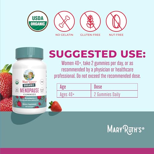 Organic Menopause Gummies by MaryRuth's | Menopause Supplements for Women | Mood Support | Hot Flash Relief | Maca Root | Black Cohosh | USDA Organic | Non-GMO | Vegan | 30 Servings - Image 4