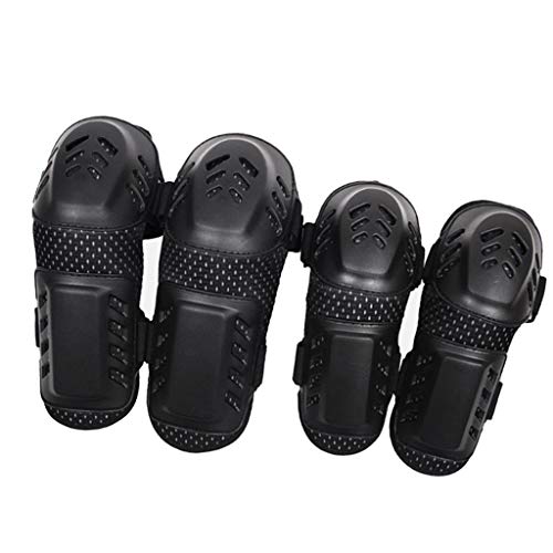 Genouillères coudières kit de 4 protections avec sangles réglables noires