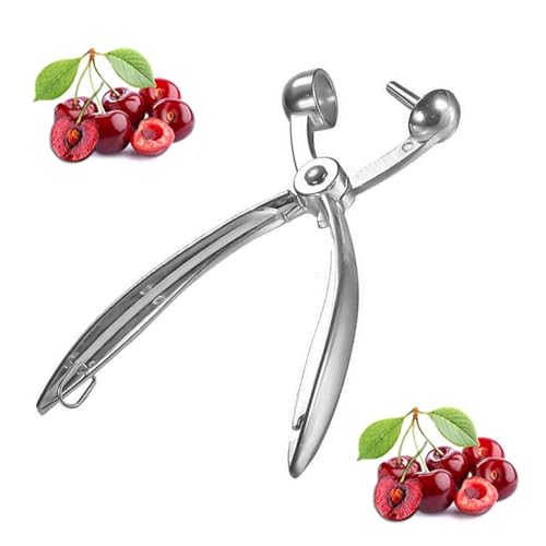Quitador de cereza, deshuesador de cerezas o piedras, removedor de piedra de cereza de aleación de aluminio, removedor de picaduras de oliva, dispositivo de picado de fechas de color rojo oliva,