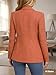 Orange Blazers Jacket for Women 2026 Fall Winter Casual Blazer Fashion Womens Long Lightweight Work Business Lady Double-Breasted Boyfriend Petite Suit Suits M