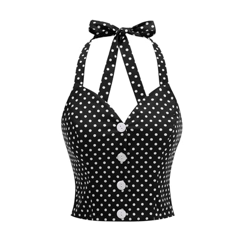 Vintage Tops for Women 1950s Polka Dot 50s Pin up Outfits