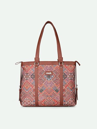 Image of ZOUK Office Bag | Stylish Bags for Office Use | Laptop Bag 15.6 inch | Stylish Tote for Office Use | Purse for Women | Vegan Leather Handbag | Daily & Travel Use