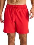 Reebok Men’s Launch Woven 7” Short, Standard Fit, Lightweight Stretch Poly Woven Fabric, Vector Red, Large