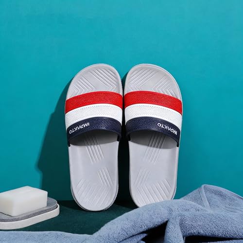 Image of Impakto Men's Casual Sliders | Cushioned Comfort Slip-On Slipper | Lightweight EVA Sole | Slippers for Home & Outdoor Use