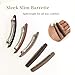 Markuii Slim French Hair Barrettes for Women No Slip Half Up Small Hair Barrette Clips Elegant Styling for Thin, Short or Fine Hair, 5 Pack