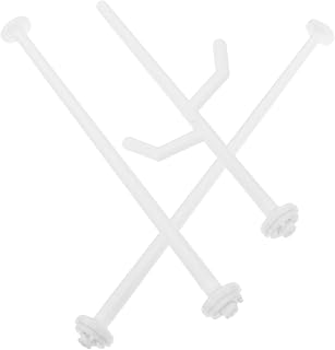Baby Bottle Drying Rack Rod Set, 3 Pieces Plastic White | Portable Support for Cleaning Bottles, Sturdy Build, Travel Friendly Design, Fits Baby Feeding Cleanup Needs
