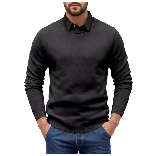 Camiseta de algodón hombre con camisa tipo cárdigan, el abrigo de punto ideal para invierno