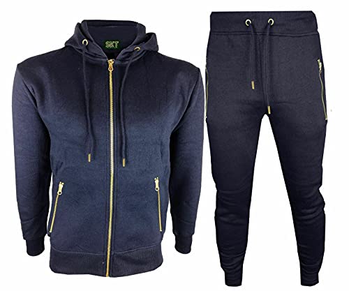 Sweat à capuche bleu XL et bas de jogging ajusté pour homme