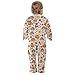 Emelivor Fall Cat Pumpkin Beige Baby Newborn One-Piece Pajamas Infant Footed Pjs with Zipper for Girls Boys Kids