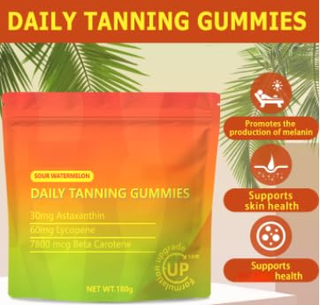 1 pezzo - Non OGM - Abbronzatura unisex - Migliora le attività quotidiane | Idratante per la pelle, senza zucchero, senza coloranti artificiali, senza glutine, senza soia, formula detergente al collage