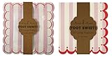 Meri Meri Small Pink Stripe Toot Sweet Small Plates and Small Napkins (12 plates and 20 napkins)