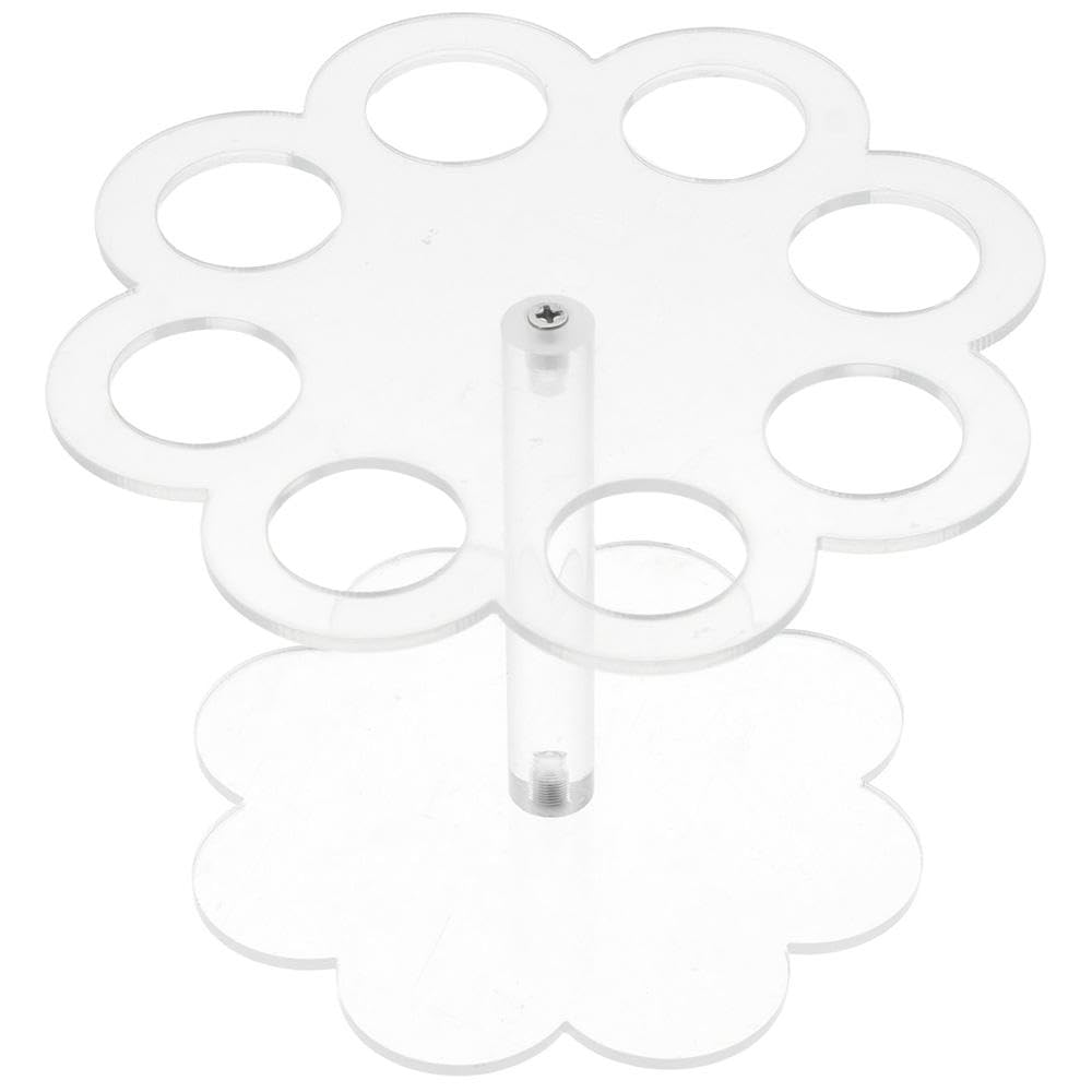 HOBBYIN Ice Cream Cone Holder, Clear Flower Shape Cone Display Stand, Acrylic Sushi Roll Holder, Cone Holder Rack for Party, Wedding, Birthday, Anniversary