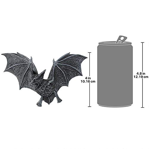 Design Toscano PD0054 Esculturas de parede Castelo de Vampiro Barbarosa, boneco morcego, conjunto de