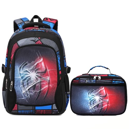 School Backpack Casual Daypack Travel Outdoor Camouflage Backpack Christmas Presents for Boys and Girls (Black)