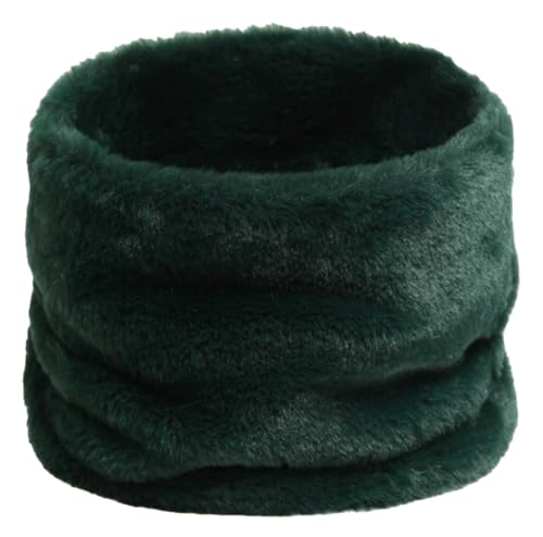 Faux Fur Neck Gaiter for Women Men Fluffy Winter Neck Warmer Solid Face Mask Scarf Soft Plush Cold Weather Protection