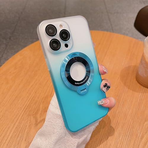 Étuis de téléphone portable magnétiques antichoc avec support iPhone bleu