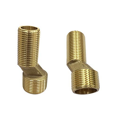 Gotonovo 1/2'' Solid Brass Bend Angle Adapter Faucet Adapter thumb #1