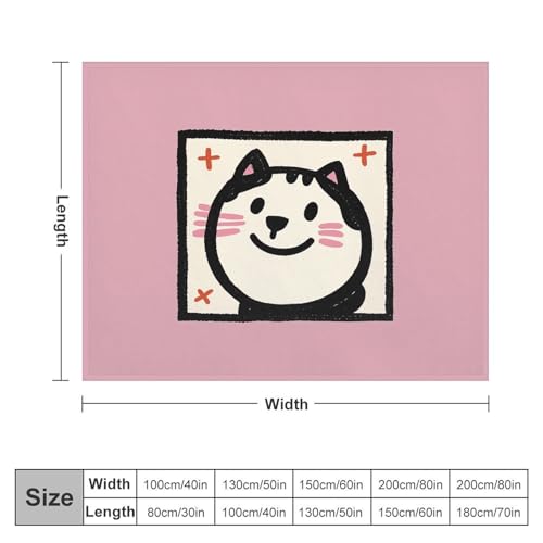 Couverture en micro polaire idée cadeau motif chat mignon lit plaid