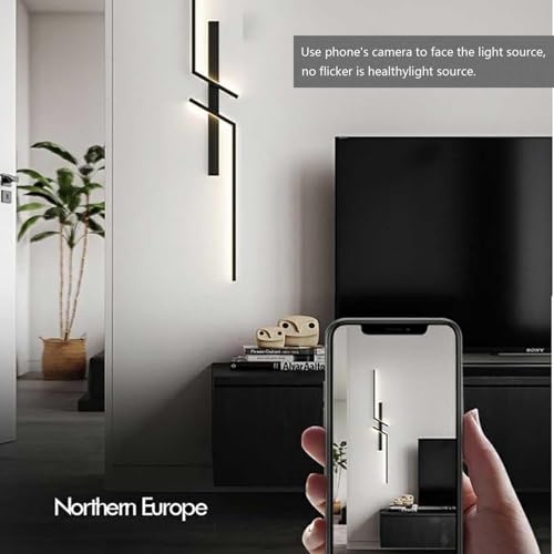 Apliques de pared interior sin cables para evitar obras con luz de pared LED de 60cm recargable 7