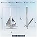 Five Oceans Boat Anchor - Fluke Anchor, 8 Lb, Galvanized Steel Boat Anchors, for Pontoon, Dinghies, Fishing Boats, Bass Boats, Sport Boats, Sport Yachts, Sailboats - FO3940