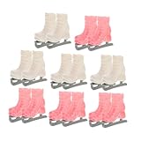 ノーブランド品 8組 洋娃娃旱冰鞋 可愛らしいミニスケートシューズ ドールハウス用