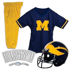 Franklin Sports NCAA Kids College Football Helmet + Jersey Sets – NCAA Team Uniform Costume Set – Toy Sets – Medium