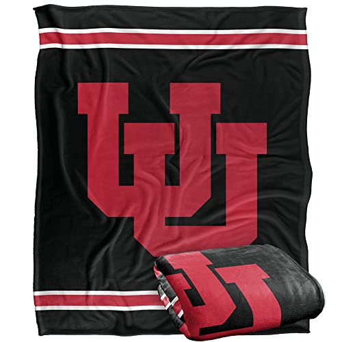 University of Utah Redhawks Blanket, 50" x 60", Primary Logo Stripes, Silky Touch Super Soft Throw