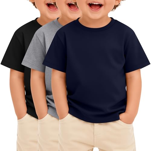LessonZoo - LessonZoo 3 Pack Toddler Boys Shirts, 3-Color, 4T - Best Deal on Amazon