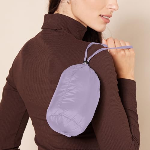 Amazon Essentials Women's Lightweight Long-Sleeve Water-Resistant Packable Puffer Jacket (Available in Plus Size), Dusty Grape, Large - Thumbnail 4