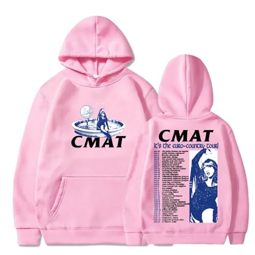 CMAT Euro-Country Tour Merch - Sudaderas con capucha de manga larga para mujer y hombre, sudaderas con capucha, rosa, XXL