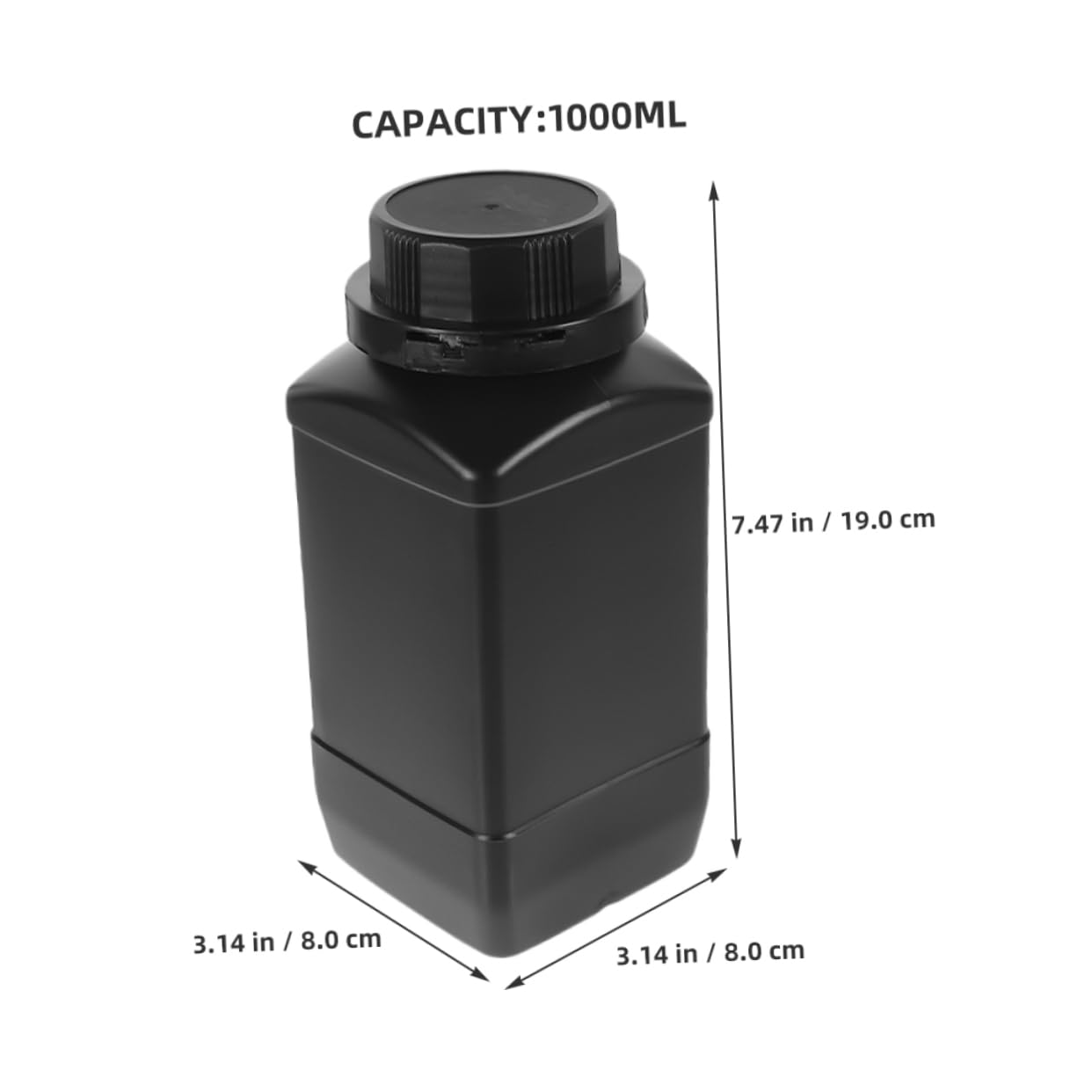 Cabilock Chemical Bottles Large Mouth Plastic Sample Containers Easy to Clean Pe Bottles